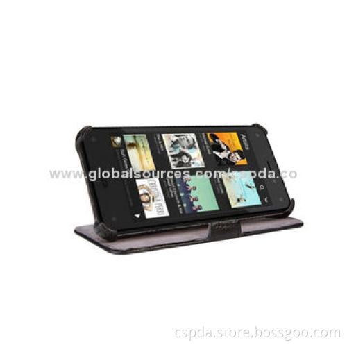 Good Performance Stand Flip PU Leather Mobile Phone Case for Amazon Fire Phones
